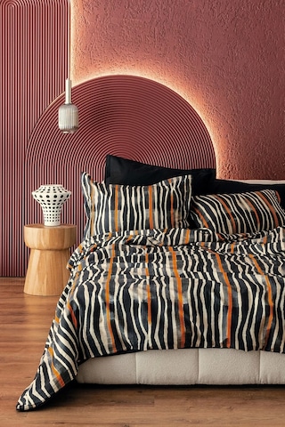 Zephra 210 Tc 83 Tel Dijital Pamuk Saten Çift Kişilik Nevresim Takımı Çok Renkli