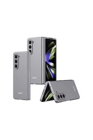 Samsung Uyumlu Galaxy Z Fold 5 Kılıf Zore Sert Kıpta Kapak Gri