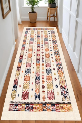 Rovigo Home Dijital Baskı Yıkanabilir Kaymaz Taban Salon Halısı Ve Yolluk Rv133-fnl438 Bej