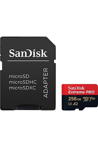 Ayrex 256 Gb Extreme Pro Microsdxc Kartı + Sd Adaptörü + Rescuepro Deluxe, 200 Mb/sn'ye Kadar, A2 App Performance, Uh