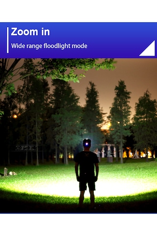 Shufa Led Şarjlı Kafa Feneri Beyaz Ve Mor Sensörlü Siyah