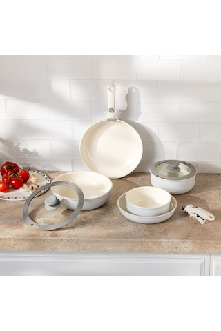 Emsan Easy Click 9 Parça Tencere Seti Gri