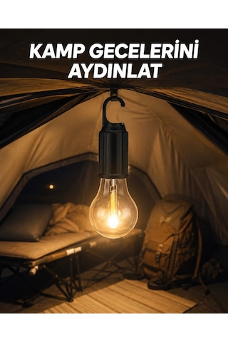 Type-c Şarjlı Led Kamp Lambası Uzun Ömürlü Pil Ve Yüksek Parlaklık Açık Lacivert