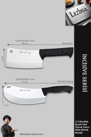 İncisive Serisi Mutfak Bıçak Seti Pizza Börek Kıyma Bıçağı Mft452