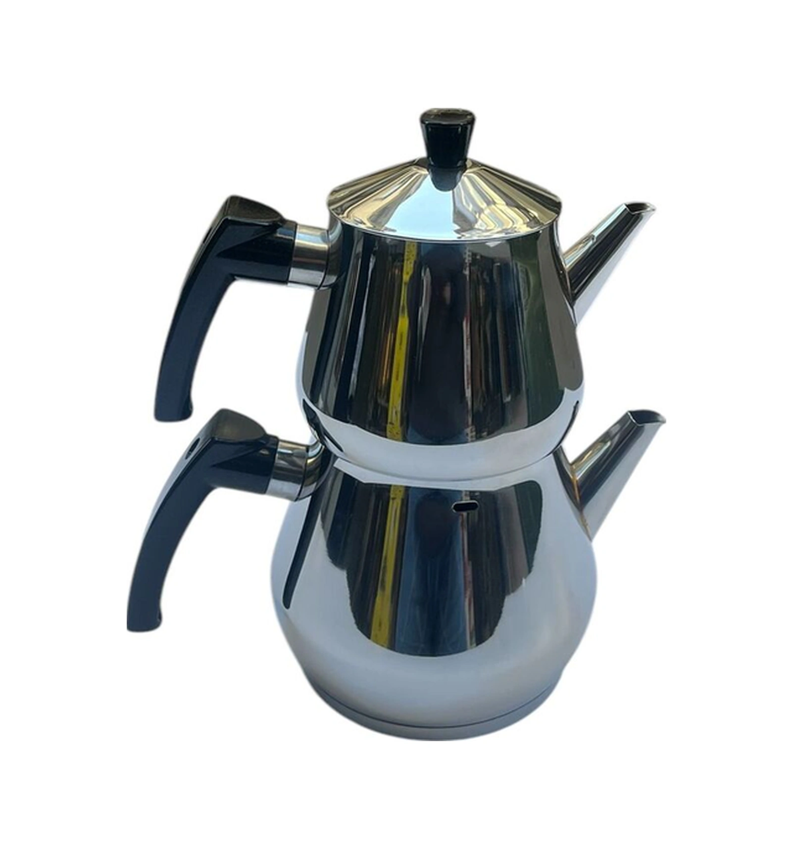 Bambum Harmony Orta Boy Çelik Çaydanlık Takımı Siyah Siyah