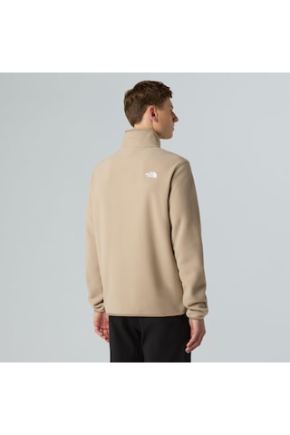 The North Face M Glacier Fleece 1/4 Zip Jacket Erkek Polar-30553 Açık Kahverengi