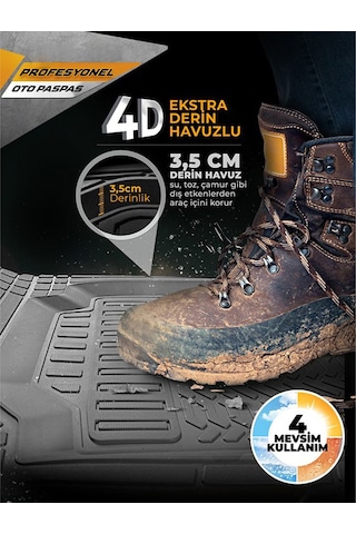 Minderland Pro - Seat Cordoba İle Uyumlu Paspas Seti, Gri