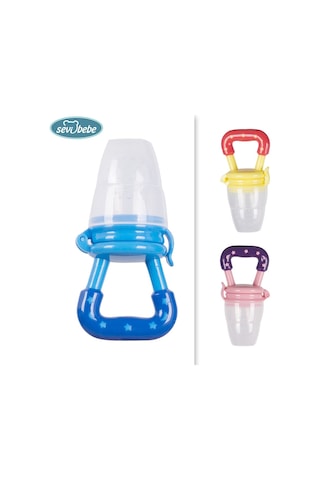 Sevi Bebe Silikon Meyve Emziği ve Diş Kaşıyıcı Art-240 Mavi