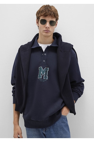 Mavi - M Logo Baskılı Lacivert Sweatshirt 0s10494-70490 Lacivert