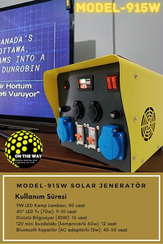Otw Model 915w Taşınabilir Güç İstasyonu Lifepo4 Bataryalı Solar Jeneratör