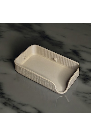 Su Tahliye Kanallı Katı Sabunluk - Hijyenik Tasarım 12 Cm