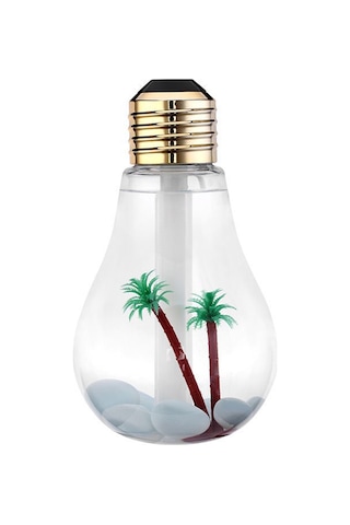 Led Işıklı Hava Nemlendirici Buhar Makinası Ampul Şekilli
