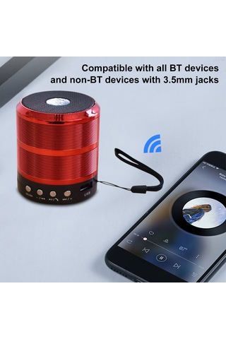 Suofeng Metal Kule Hoparlör - Kablosuz Bluetooth, Tf Kart/usb Desteği, Yüksek Ses, 3w Güç, Altın Renk