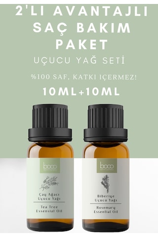 Boco Born In Cosmetics Biberiye + Çay Ağacı %100 Saf Uçucu Yağı 2 x 10 ML