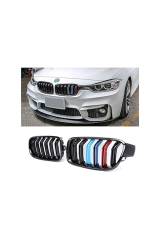 Autogp Bmw F30 Ön Panjur Böbrek M Şeritli Renkli 2012 / 2018 Gry-m3-bm-f30-12-rr