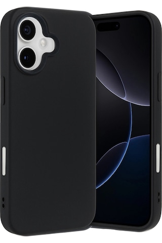 iPhone Uyumlu 17 Nano İçi Kadife Silikon - Siyah