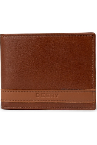 Deery Hakiki Deri Taba Rengi Yatay Erkek Cüzdanı - 00313mtbaz01 Taba