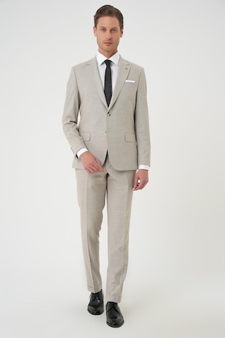 Efor Slim Fit Çift Yırtmaç Dokulu Esnek Klasik Bej Takım Elbise Tk 915 Bej