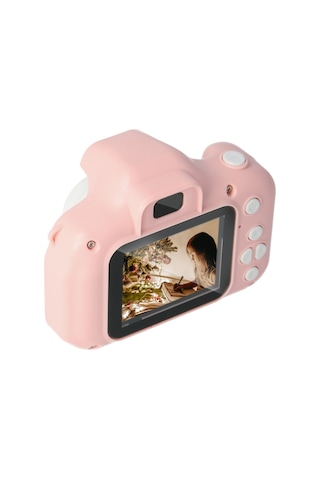 Moveevo Çocuklar İçin Yüksek Kaliteli Dijital Fotoğraf Makinesi - 1080p Video, 8mp Fotoğraf, 2.0" Lcd Ekran, Pembe Hediye Seti Kamera, Kablolar, Askı Pembe