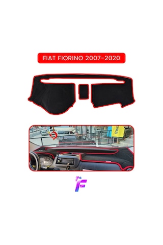 Fıat Fıorıno 2007-2020 Torpido Örtüsü Güneşten Korur Kolay Montaj Tam Uyum Tb27 Kırmızı