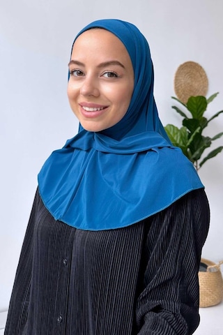 Kahijab Çıtçıtlı Bone - İndigo - Standart İndigo