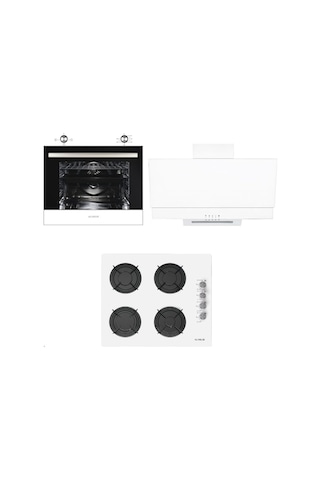 Alveus MFA 605 - GLS 640 - F17 PB Beyaz Ankastre Set
