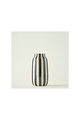 Bella Maison Rise Stoneware Vazo Siyah-beyaz 14x14x26 Cm Siyah-beyaz