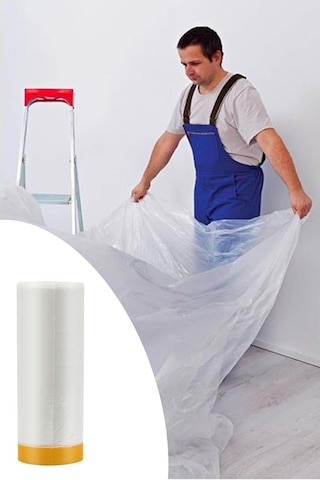 Boya Badana Eşya Koruma Hışır Örtüsü 280cm 15 Mt Yapışkanlı Hışır Örtü