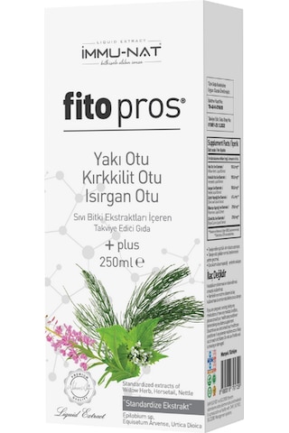 İmmunat Fito Pros Yakı Otu Kırkkilit Otu Isırgan Otu Sıvı Ekstraktı 250 ML