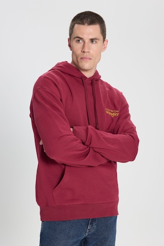 Wrangler Erkek Relaxed Fit Kapüşonlu Sweatshirt Bordo