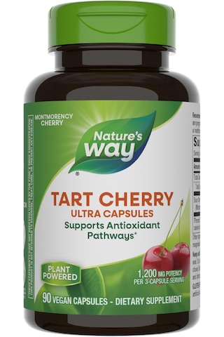 Nature's Way Tart Cherry Ultra Montmorency Cherry Antioxidant 1200 Mg 90 Vegan Caps Aromasız