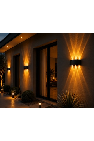 Cata Ct 8011 Haiti 10w Dış Mekan Led Aplik 2700k Amber Siyah