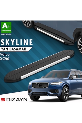 S-dizayn Volvo Xc90 2 Skyline Aluminyum Yan Basamak 193 Cm 2015-2019 A+ Kalite