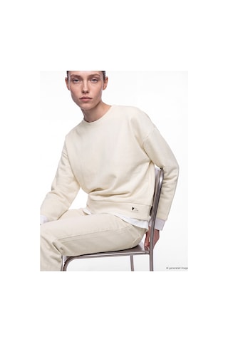 Lcw Comfort Bej Bisiklet Yaka Oversize Kadın Sweatshirt