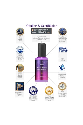 Kundal Night Repair Yoğun Onarıcı Nemlendirici ve Şekillendirici Saç Bakım Losyonu 470 ML