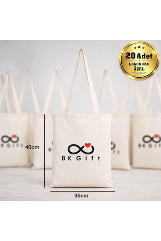 Logonuza Özel 20 Adet Ham Bez Çanta 35x40 Cm Promosyon Logo Baskılı Ham Bez Çanta Ham Renk