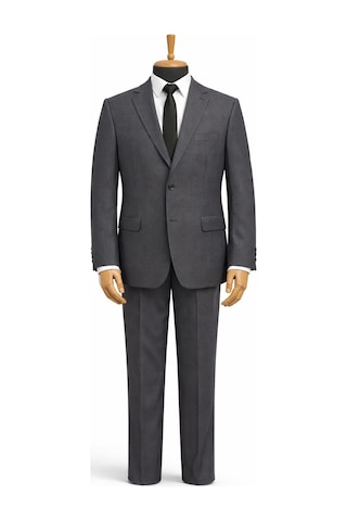 Dekosan Erkek Regular Fit Baba Çizgili Takım Elbise - 7554 Füme