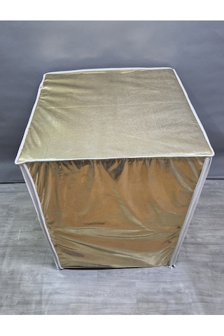 Gold Kumaş Dokulu Pvc Çamaşır & Kurutma Makinesi Örtüsü Su Geçirmez, Dayanıklı Ve Modern Tasarım Altın