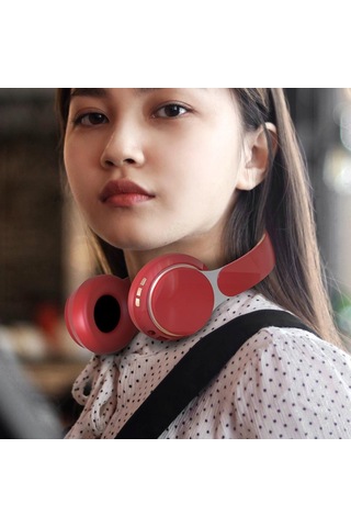 Kablosuz Bluetooth Kulaklık Katlanır Teleskopik Ağır Bas Stereo Kart Hareket Bilgisayar Kulaklığı