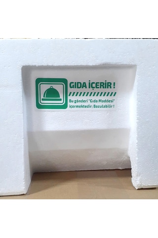 Gıda İçermektedir Etiketi, Soğuk Zincir Etiketi Kargo Ürün Uyarı 4x10cm 100 Adet