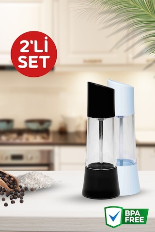 Nandy Home 2'li Set Seramik Lux Tuz Ve Biber Değirmeni