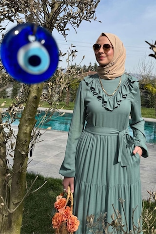 Rabia Şamlı Jale Elbise Çağla Normal