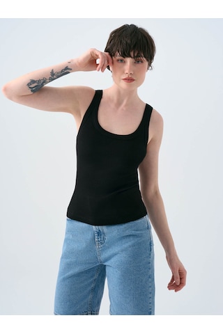 Loft Siyah Kadın Kolsuz T-shirt Lf2038440 Siyah