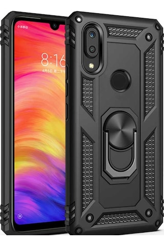 Huawei P Smart 2019 Yüzüklü Standli Vega Kilif Ekran Koruyucu 510330881