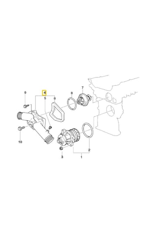 Bmw E38 Ve E39 M52 Uyumlu Motor Alüminyum Termostat Kapağı 115317