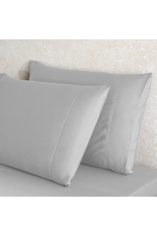 Linens X Tencel Lyocell 2'li Standart Yastık Kılıfı Seti Gri Gri