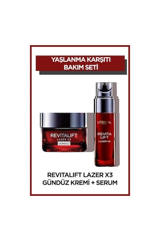 L'Oreal Paris Revitalift Lazer X3 Serum ve Gündüz Krem Seti