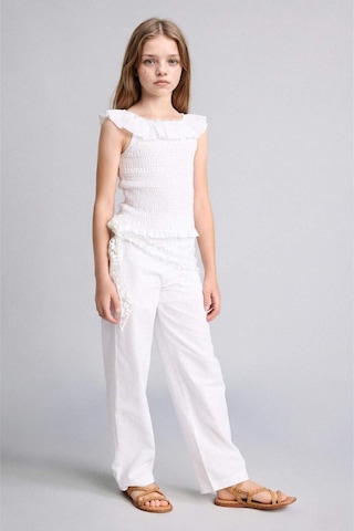Defacto Barrel Fıt Poplin Beyaz Pantolon Kız Çocuk I0430a826hswt34 Beyaz-wt34