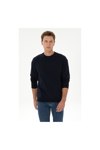 U.S. Polo Assn. Erkek Comfort Fit Bisiklet Yaka Lacivert İnce Sweatshirt 50316378-VR033