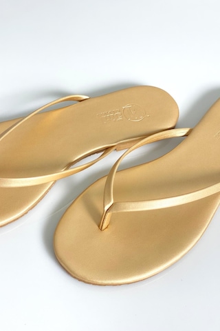 5in1Canpolat Gold Parmak Arası Terlik 007-gold Altın